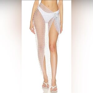 Beach Bunny Sin City Sarong in White. One Size. Never Worn.